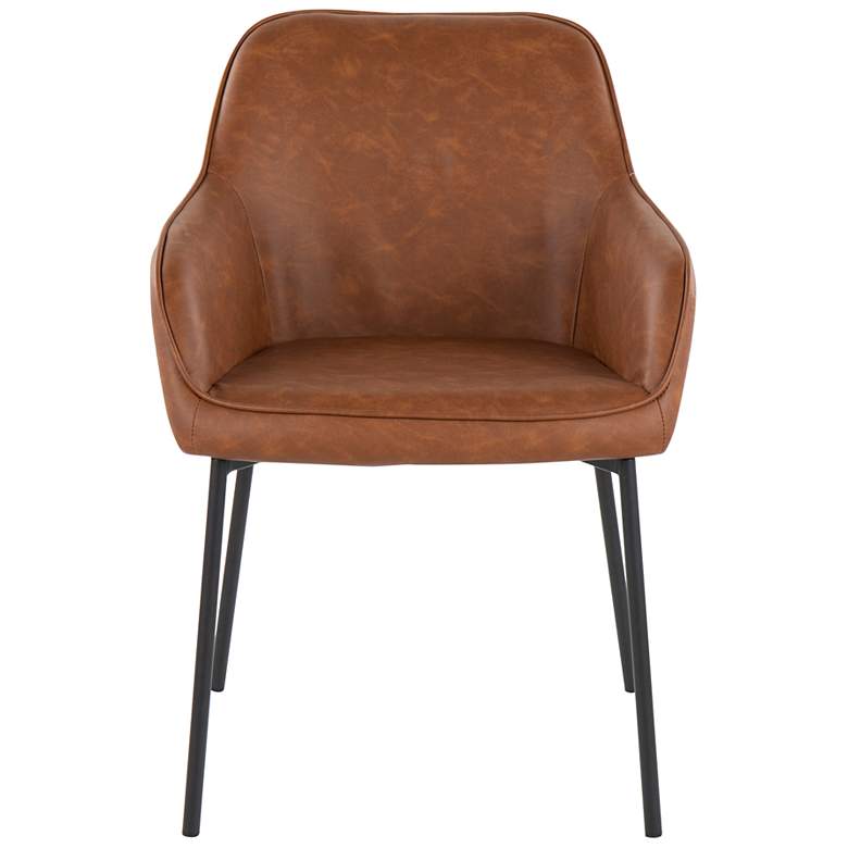 Image 6 Daniella Dining Chair in Camel Faux Leather by LumiSource Pair more views