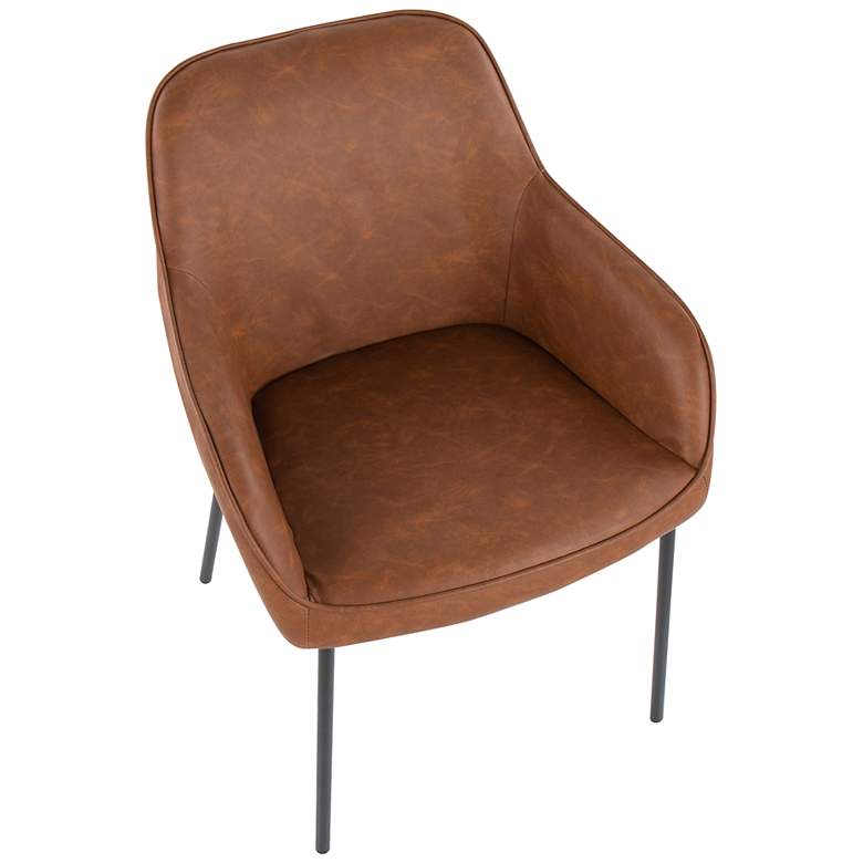 Image 7 Daniella Dining Chair in Camel Faux Leather by LumiSource Pair more views