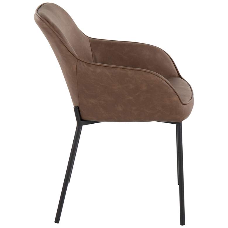 Image 3 Daniella Dining Chair in Espresso Faux Leather by LumiSource Pair more views