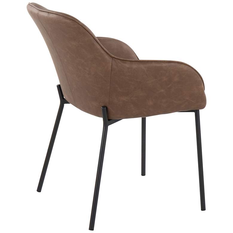 Image 4 Daniella Dining Chair in Espresso Faux Leather by LumiSource Pair more views