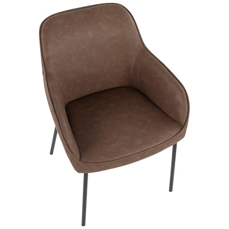 Image 7 Daniella Dining Chair in Espresso Faux Leather by LumiSource Pair more views
