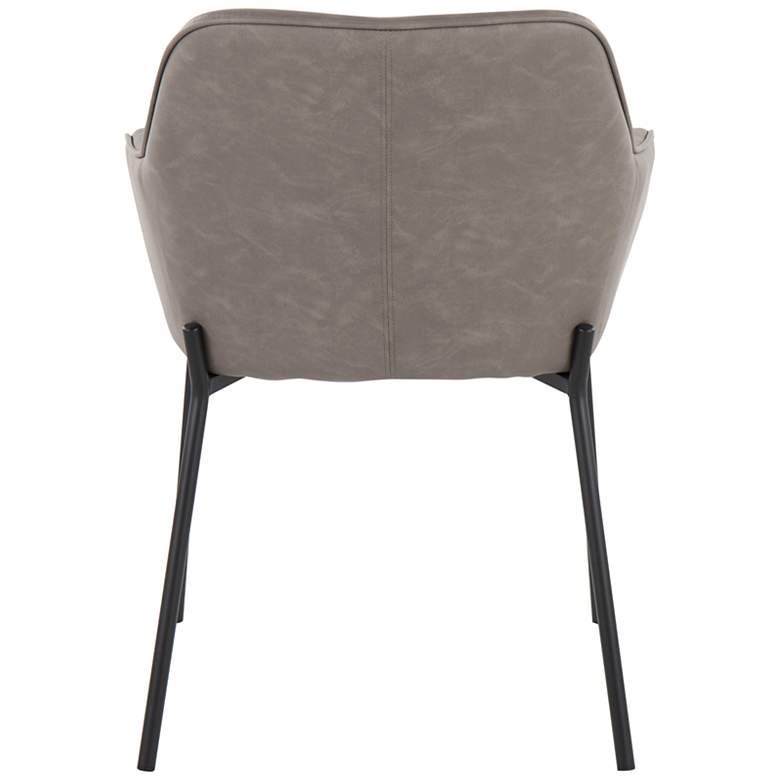 Image 5 Daniella Dining Chair in Grey Faux Leather by LumiSource Pair more views