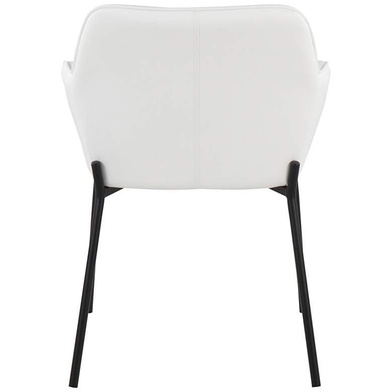 Image 5 Daniella Dining Chair in White Faux Leather by LumiSource Pair more views
