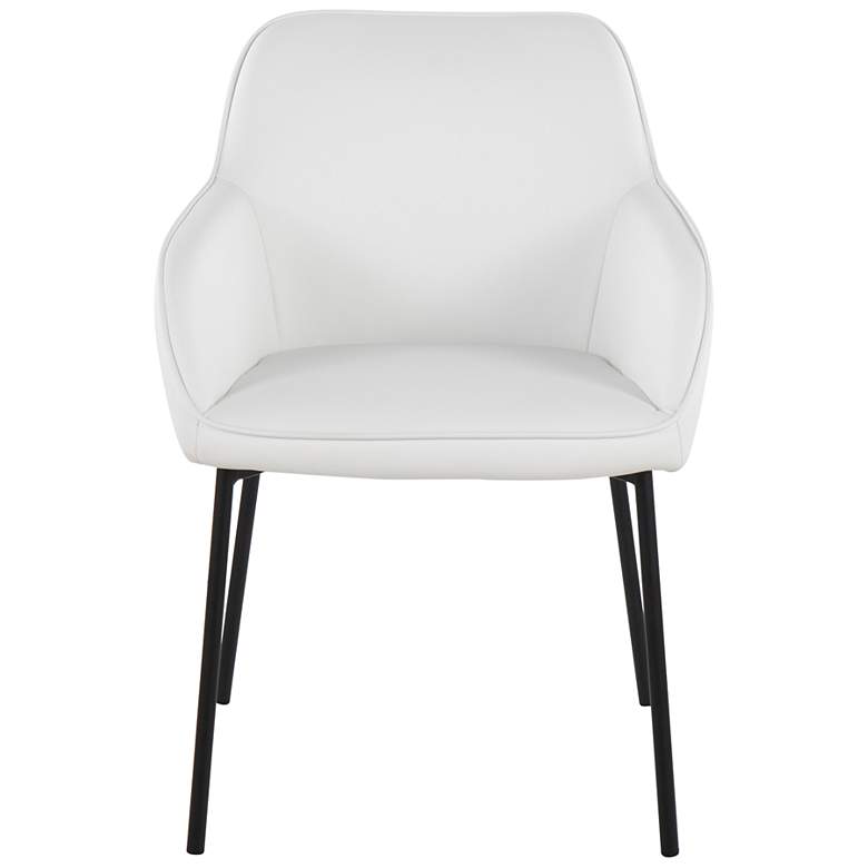 Image 6 Daniella Dining Chair in White Faux Leather by LumiSource Pair more views