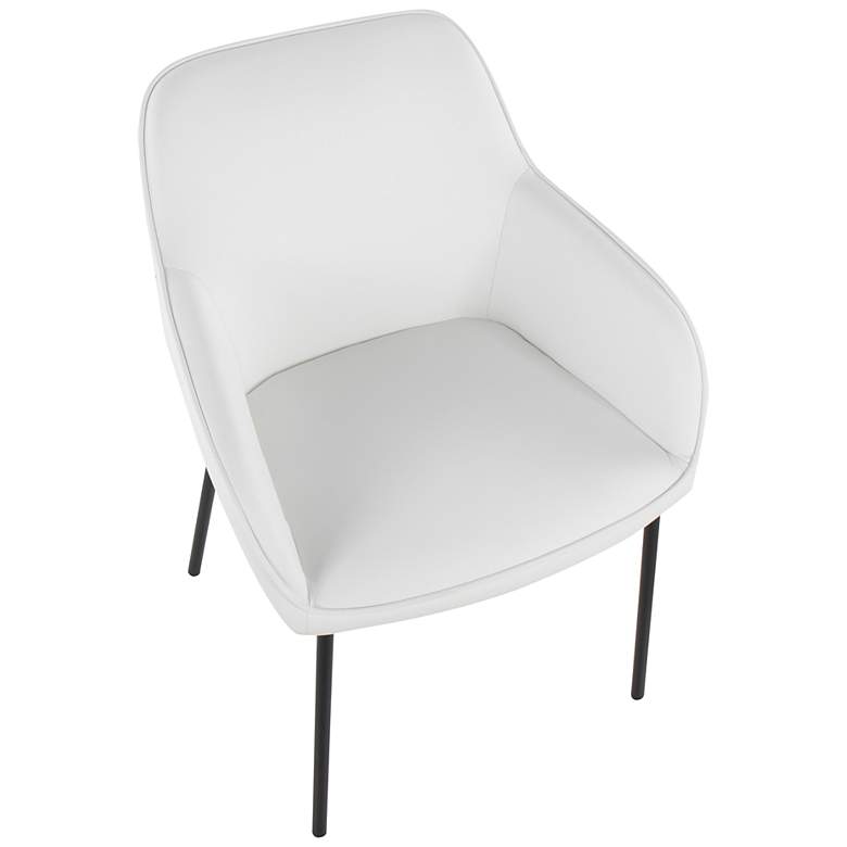 Image 7 Daniella Dining Chair in White Faux Leather by LumiSource Pair more views