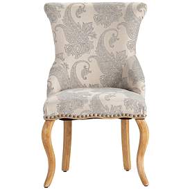 Image3 of Danielle Paisley Upholstery and Birch Wood Accent Chair more views
