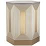 2_Danika 19 1/2" Wide Mid-Century Champagne Silver Round Side Table