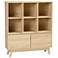 Danina 37 3/4" Wide Oak Brown Wood 2-Door Bookshelf