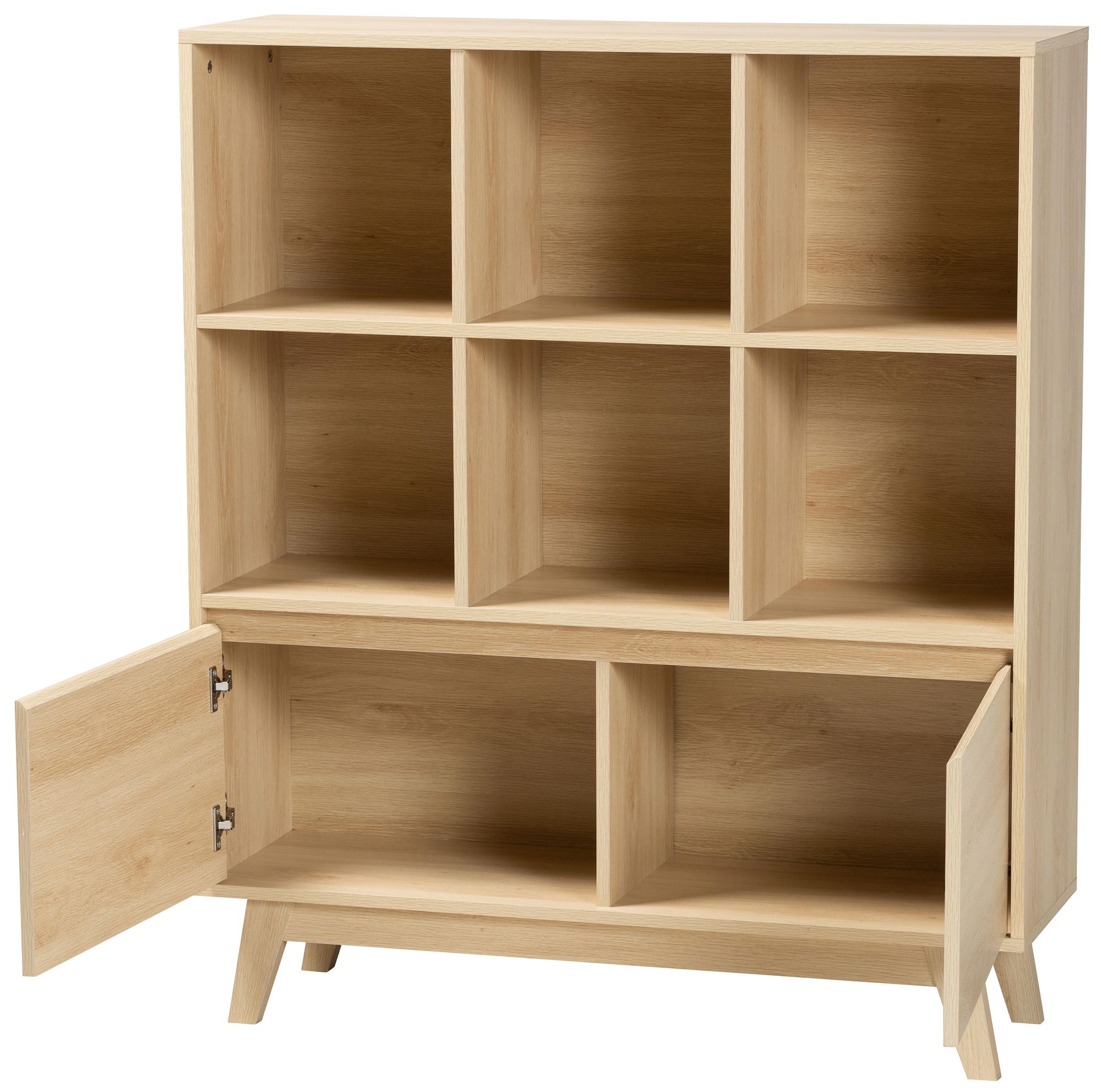 Image 6 Danina 37 3/4" Wide Oak Brown Wood 2-Door Bookshelf more views