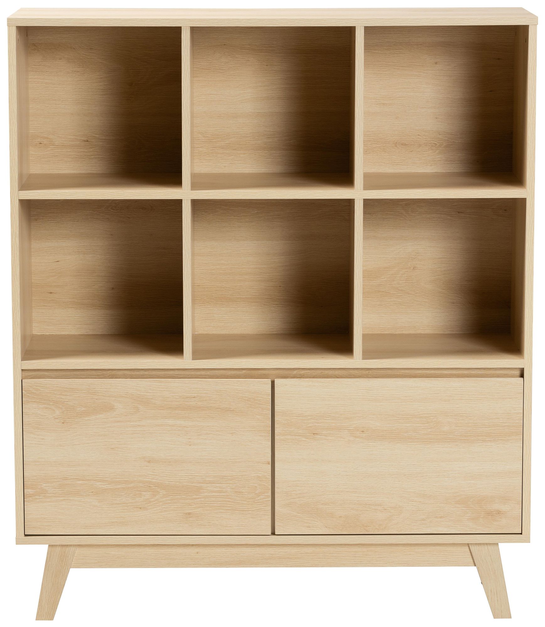Image 7 Danina 37 3/4" Wide Oak Brown Wood 2-Door Bookshelf more views