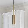 1_Daniolite Luna 2 1/2" Wide Aged Brass and Clear Glass LED Pendant