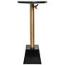 Dann Foley 10" Black Marble Drink Table with Brushed Bronze &#38; Blac