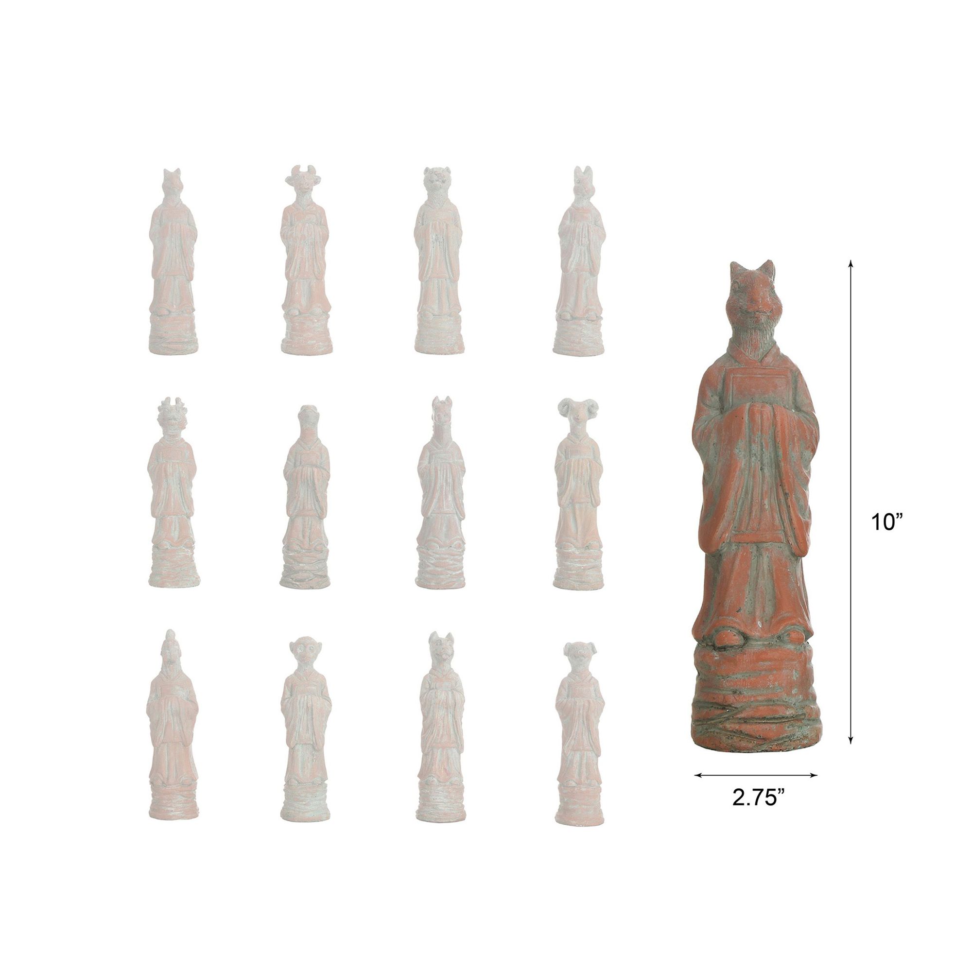 Dann Foley 10" Terracotta Zodiac Animal Figurines  Set of 12