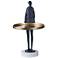 Dann Foley 12" Wide Midnight Blue Figural Sculpture with Brass Tray