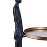 6_Dann Foley 12" Wide Midnight Blue Figural Sculpture with Brass Tray more views