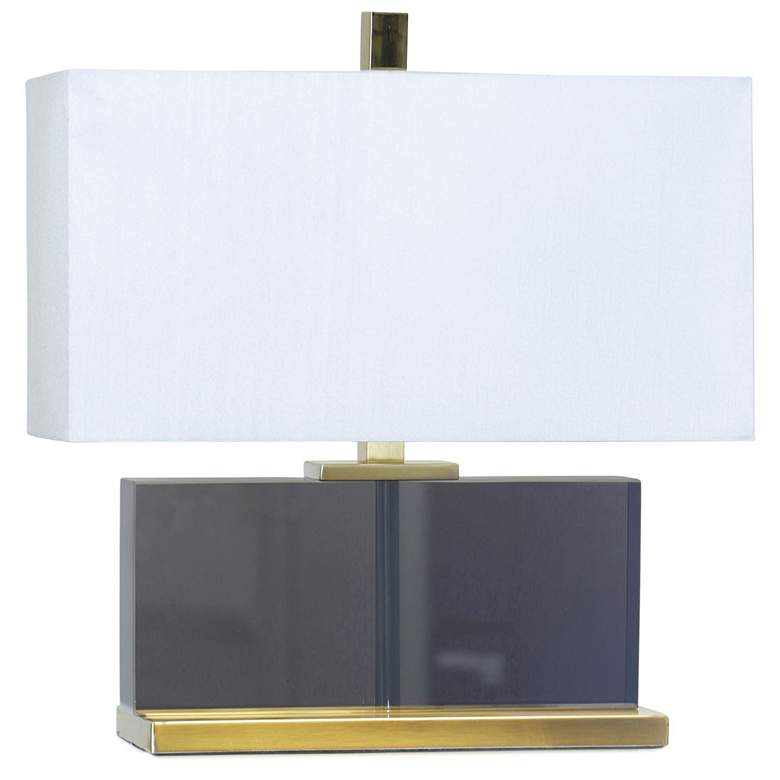 Image 1 Dann Foley 18.75 inch High Smoke Grey Glass Table Lamp
