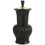 Dann Foley 20.3" Pleated Malta Black Decorative Urn Vase With Lid