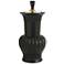Dann Foley 20.3" Pleated Malta Black Decorative Urn Vase With Lid