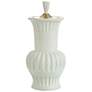 Dann Foley 20.3" Pleated Malta White Decorative Urn Vase with Lid