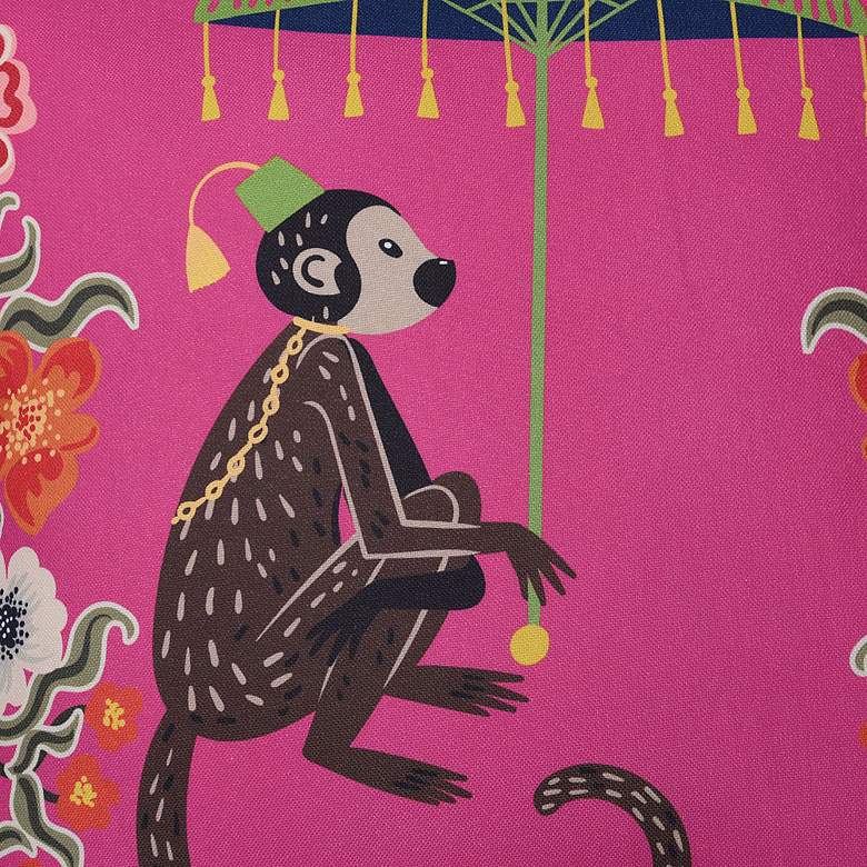 Image 3 Dann Foley 24" Monkey Print and Cheetah Velvet Left Double Sided Pillo more views
