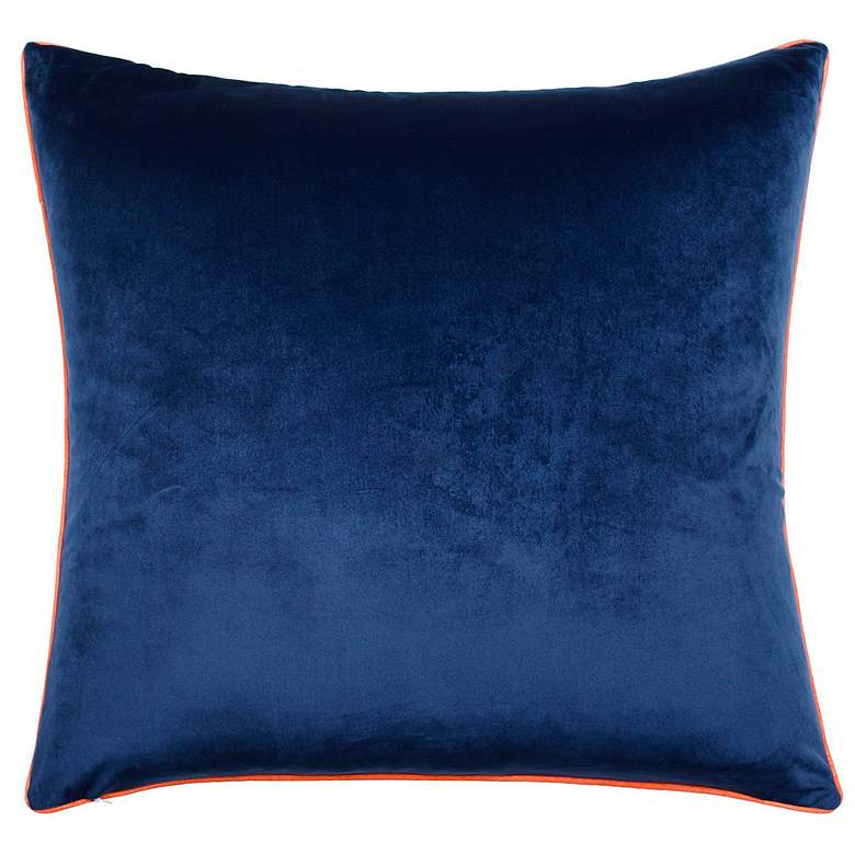 Image 2 Dann Foley 24" Navy Vases Print and Navy Velvet Double Sided Pillow more views