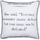 Dann Foley 24" x 24 Angelou Quote and Gray Velvet Double Sided Pillow