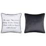 3_Dann Foley 24" x 24 Churchill Quote and Gray Velvet Double Sided Pillo more views
