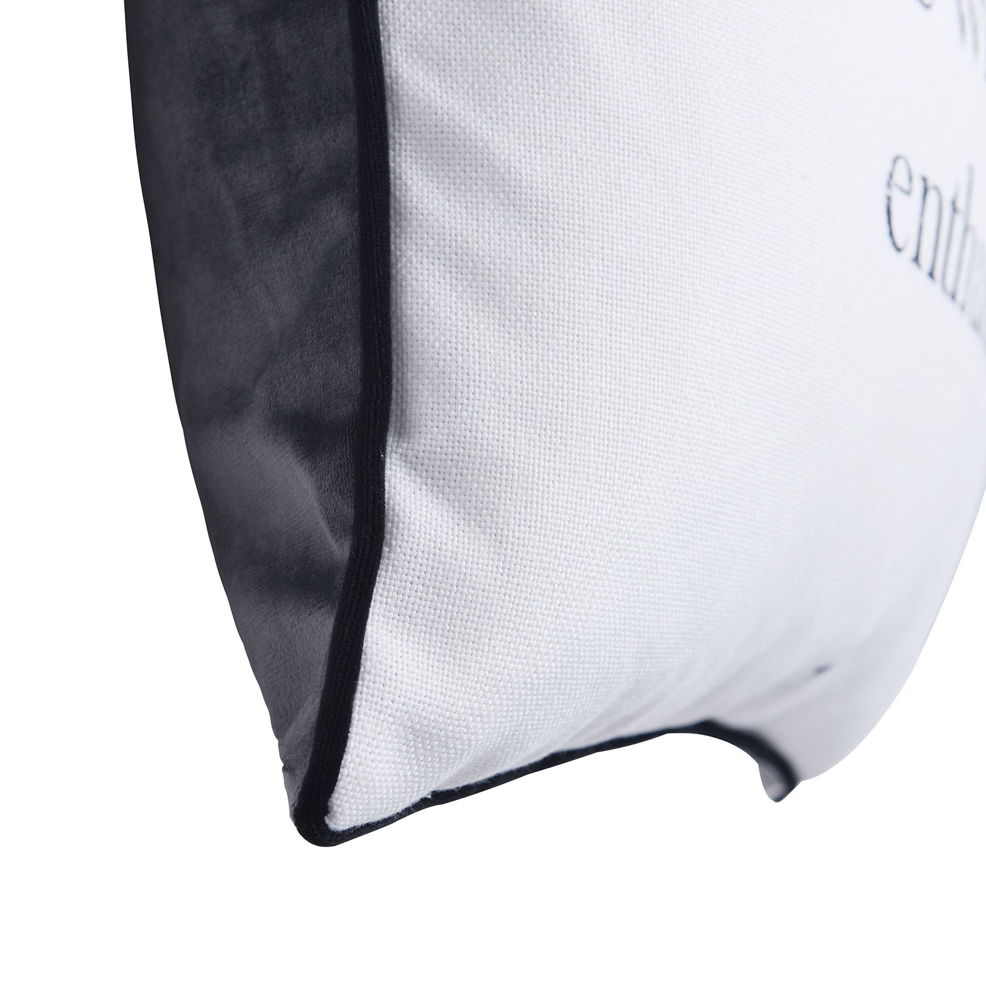 Image 5 Dann Foley 24" x 24 Churchill Quote and Gray Velvet Double Sided Pillo more views