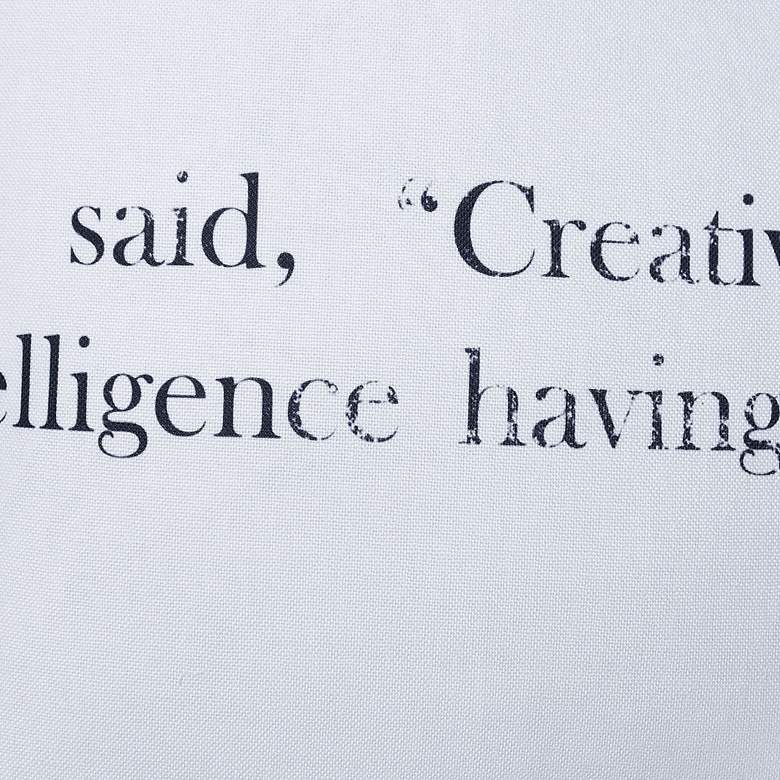 Image 5 Dann Foley 24" x 24 Einstein Quote and Gray Velvet Double Sided Pillow more views