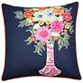 1_Dann Foley 24" x 24" Right Floral and Green Velvet Double Sided P