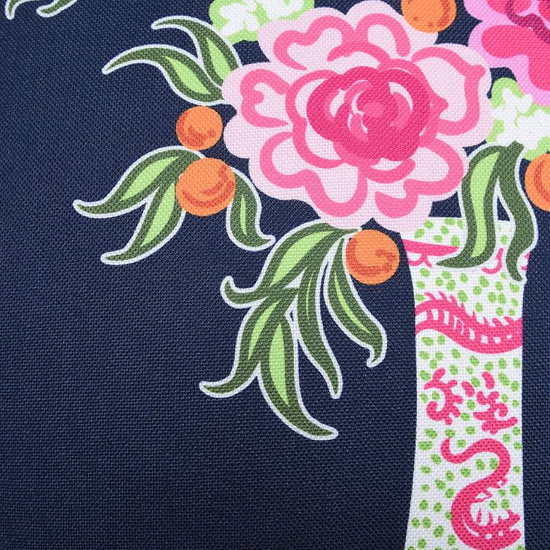Image 4 Dann Foley 24" x 24" Right Floral and Green Velvet Double Sided P more views