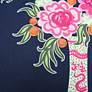 4_Dann Foley 24" x 24" Right Floral and Green Velvet Double Sided P more views
