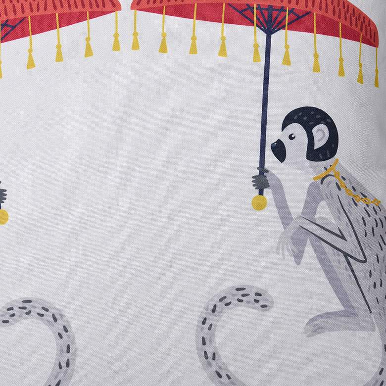 Image 5 Dann Foley 24" x 24 Monkey Print and Cheetah Velvet Double Sided Pillo more views