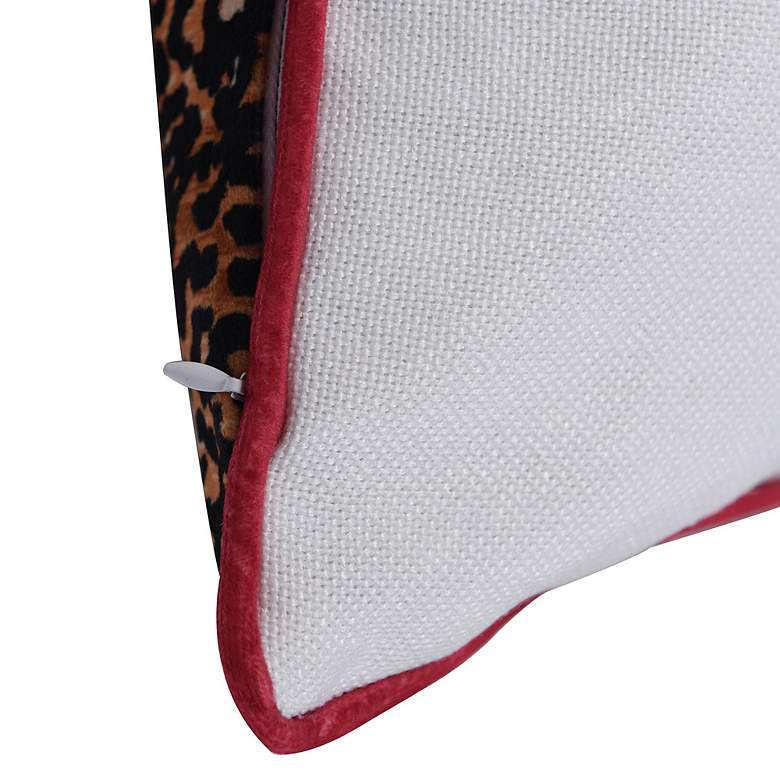 Image 6 Dann Foley 24" x 24 Monkey Print and Cheetah Velvet Double Sided Pillo more views