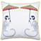 Dann Foley 24" x 24 Monkey Print and Navy Velvet Double Sided Pillow
