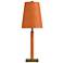 Dann Foley 29.5" High Brushed Brass Tbale Lamp With Orange Shagreen Sh