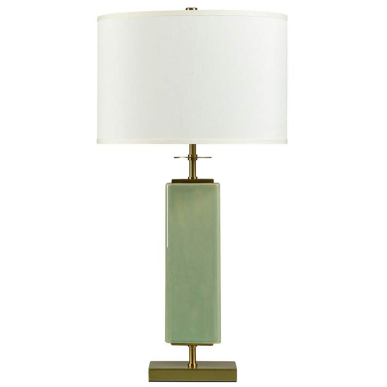 Image 1 Dann Foley 30.5" High Melon Green Crackled Table Lamp