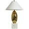 Dann Foley 31.25" High Golden Orb Ceramic Table Lamp With White Shade
