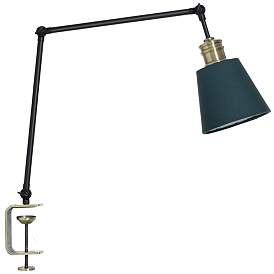Image1 of Dann Foley 32.5" High Biblioteque Metal Task Lamp With Blue Shade