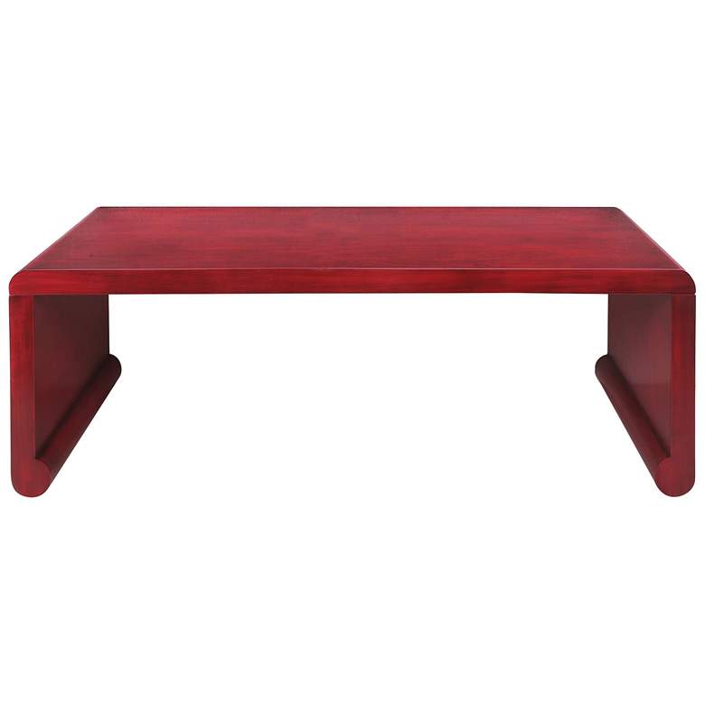 Image 1 Dann Foley 48 inch Wide Red Wash Coffee Table