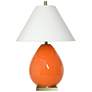 Dann Foley Alice 27" High Orange Glass Table Lamp With White Shade