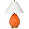 Dann Foley Alice 27" High Orange Glass Table Lamp With White Shade