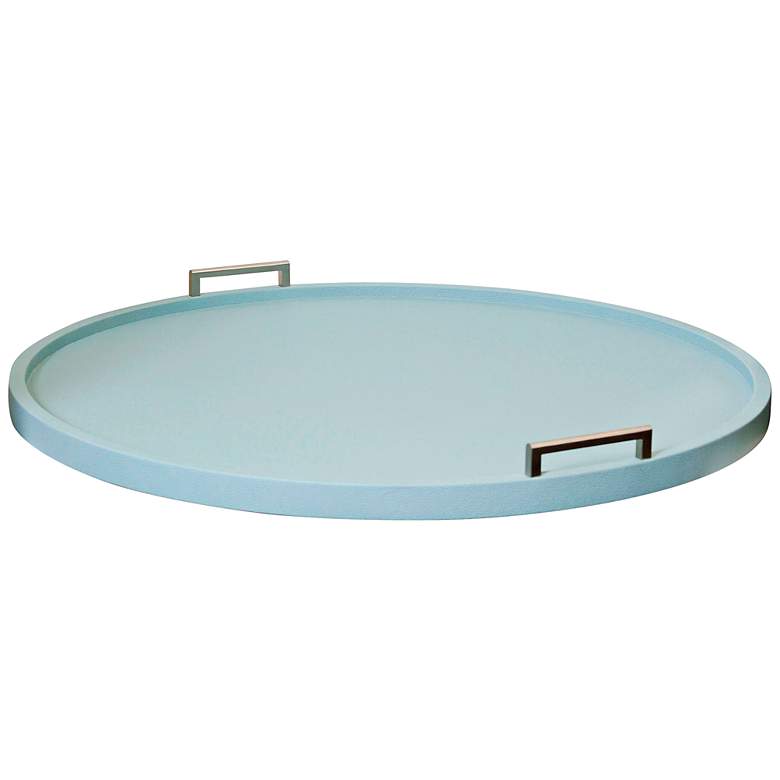 Image 1 Dann Foley Baby Blue Faux Shagreen Decorative Tray