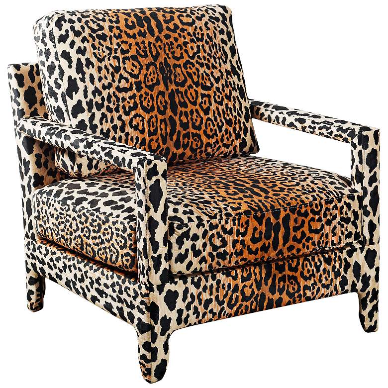 Image 2 Dann Foley Cheetah Printed Fabric Accent Chair