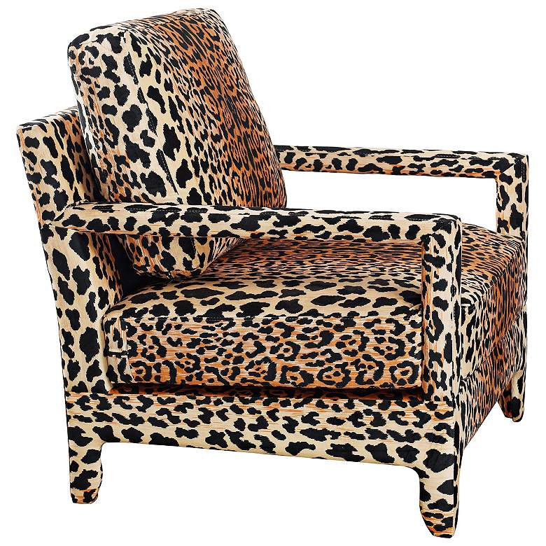 Image 7 Dann Foley Cheetah Printed Fabric Accent Chair more views