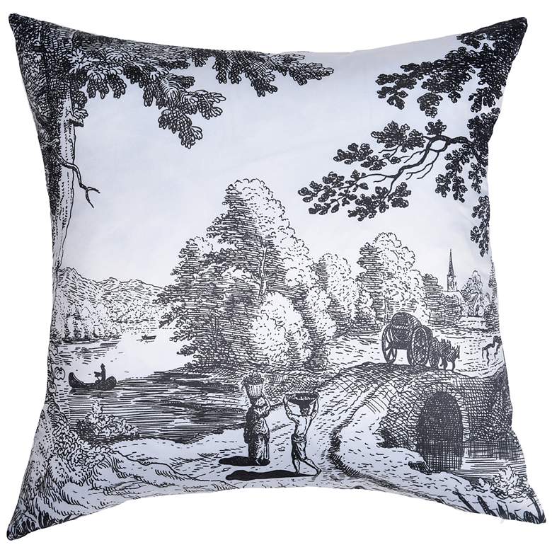 Image 1 Dann Foley - Cushion - Matte Black Satin