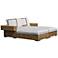 Dann Foley Hollywood Natural Wicker Outdoor Chaise Daybed