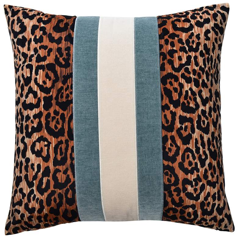 Image 2 Dann Foley Lifestyle Jaguar 24" x 24" Ocean Blue And Cream Printe