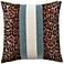 Dann Foley Lifestyle Jaguar 24" x 24" Ocean Blue And Cream Printe