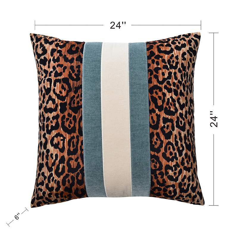 Image 6 Dann Foley Lifestyle Jaguar 24" x 24" Ocean Blue And Cream Printe more views